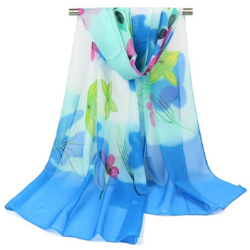 Unique color various flower print organza shawl scarf Pakistan hijab